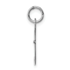 Sterling Silver Rhodium-Plated Initial F Charm Elegant Script Design