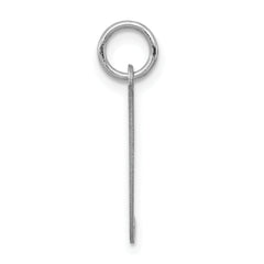 Sterling Silver 925 Script Letter J Charm with Rhodium Elegance