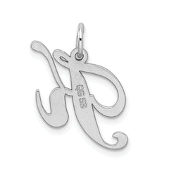 Sophia Jewelers Sterling Silver Fancy Script K Initial Charm