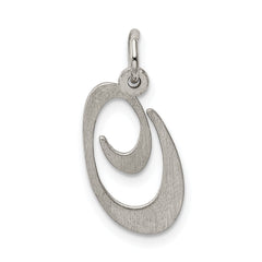 Sophia Jewelers Sterling Silver Initial O Charm with Rhodium Plating