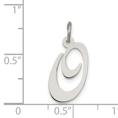 Sophia Jewelers Sterling Silver Initial O Charm with Rhodium Plating