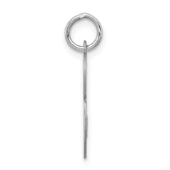 Sterling Silver 925 Initial R Charm, Rhodium-Plated Elegant Pendant