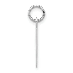 Sterling Silver Rhodium-Plated Script Letter T Charm Elegant Jewelry