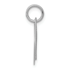 Sterling Silver 925 W Initial Charm with Rhodium Elegant Finish