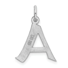 Sterling Silver Rhodium-Plated Initial A Charm Elegant Artisan Design