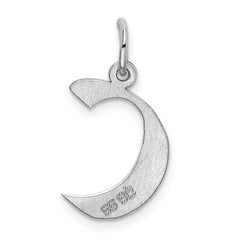 Sterling Silver Rhodium-Plated Initial C Charm Elegant Artisan Design