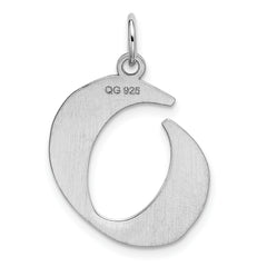 Sterling Silver 925 Rhodium-Plated Initial O Charm Elegant Design
