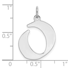 Sterling Silver 925 Rhodium-Plated Initial O Charm Elegant Design