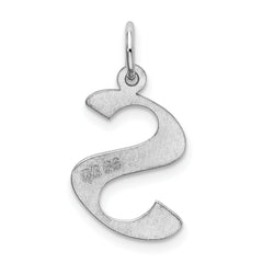 Sophia Jewelers Sterling Silver S Initial Charm with Rhodium Elegance