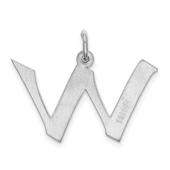 Sophia Jewelers 925 Silver Rhodium W Initial Charm Elegant Artisan Design