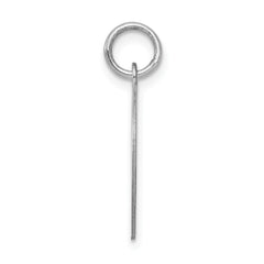 Sterling Silver Initial D Pendant Large Rhodium-Plated Elegant Charm