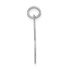 Sterling Silver Rhodium-Plated Script R Initial Charm Large Elegant Design