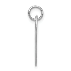 Sterling Silver Rhodium-Plated Initial V Charm Elegant Large Pendant Sophia Jewelers