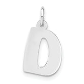 Sterling Silver Bubble Block Initial D Charm