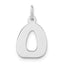 Sterling Silver Bubble Block Initial O Charm