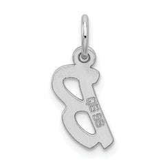 Sterling Silver 925 Initial B Charm Rhodium-Plated Elegant Design