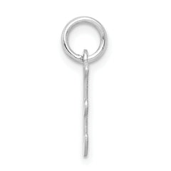 Sterling Silver 925 Initial E Charm with Rhodium Elegant Finish