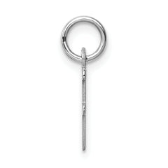 Sophia Jewelers Sterling Silver F Initial Charm with Rhodium Polish