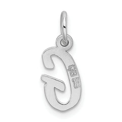 Sterling Silver Rhodium Plated Initial G Charm Elegant Jewelry Accessory