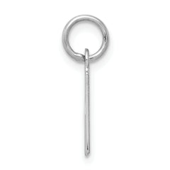 Sterling Silver Rhodium-Plated H Charm Elegant Personalized Jewelry