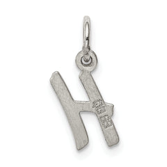 Sterling Silver Rhodium-Plated H Charm Elegant Personalized Jewelry