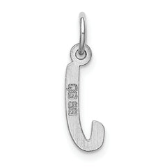 Sophia Jewelers Sterling Silver Rhodium-Plated J Charm Elegant 19mm Pendant