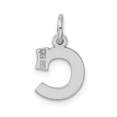 Sophia Jewelers Sterling Silver C Initial Charm Rhodium-Plated Elegant Design