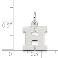 Sophia Jewelers Sterling Silver Initial H Rhodium-Plated Charm