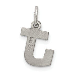 Sophia Jewelers Sterling Silver 'J' Charm with Rhodium Elegance