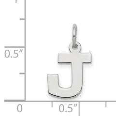 Sophia Jewelers Sterling Silver 'J' Charm with Rhodium Elegance