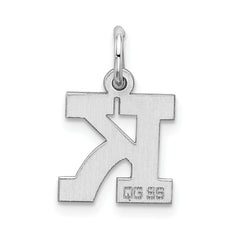 Sterling Silver Rhodium-Plated K Charm by Sophia Jewelers