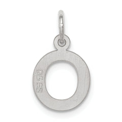 Sophia Jewelers Sterling Silver O Initial Charm in Elegant Rhodium Plating