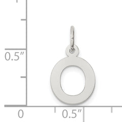 Sophia Jewelers Sterling Silver O Initial Charm in Elegant Rhodium Plating