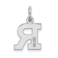 Sterling Silver Rhodium-Plated R Initial Charm Elegant and Durable