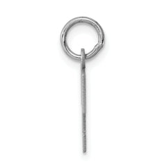 Sterling Silver Rhodium-Plated T Initial Charm Elegant and Modern Design