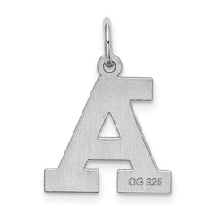 Sophia Jewelers Sterling Silver Initial A Charm in Rhodium-Plated Finish
