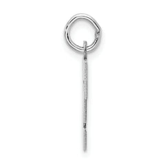 Sterling Silver Rhodium-Plated F Initial Charm Elegant Medium-Size Pendant