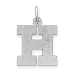 Sophia Jewelers Sterling Silver H Charm with Rhodium Elegance