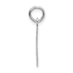 Sterling Silver 925 Initial I Charm Rhodium-Plated Elegant Pendant