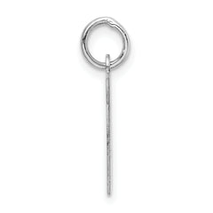 Sterling Silver 925 Initial N Charm Rhodium-Plated Elegance