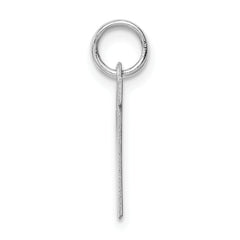 Sterling Silver Rhodium-Plated Initial W Charm Medium Size
