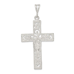 Sterling Silver 925 Polished Crucifix Pendant with Anti-Tarnish Finish