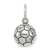 Sterling Silver Antique Soccer Ball Charm
