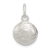 Sterling Silver Diamond Cut Soccer Ball Charm
