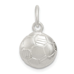 Sterling Silver Diamond Cut Soccer Ball Charm