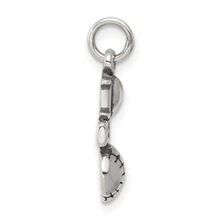 Sophia Jewelers Sterling Silver Antique Baseball Charm Polished Finish