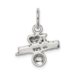 Sterling Silver 925 Polished Softball Charm for Vintage Lovers