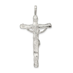 Sterling Silver 925 Crucifix Pendant with Polished Anti-Tarnish Finish