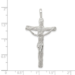 Sterling Silver 925 Crucifix Pendant with Polished Anti-Tarnish Finish