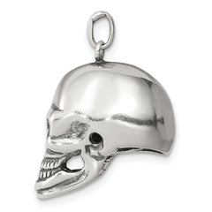 Sophia Jewelers Men's 925 Sterling Silver Antiqued Skull Pendant